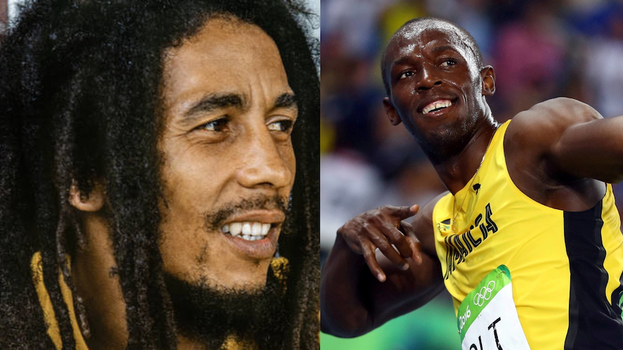 Bob Marley & Hussain Bolt popular celebrity