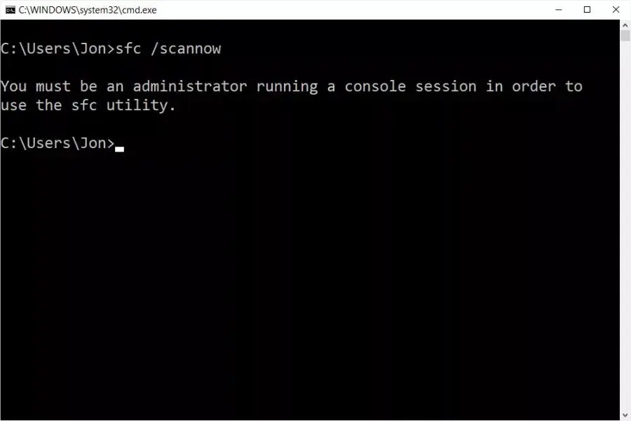 command prompt