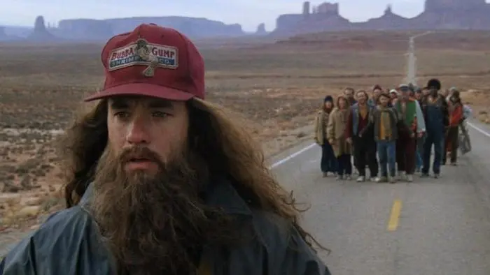 Forrest Gump while running on Route 66