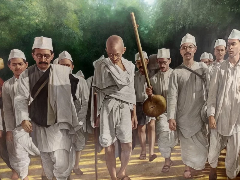 Gandhi with other freedom fighter