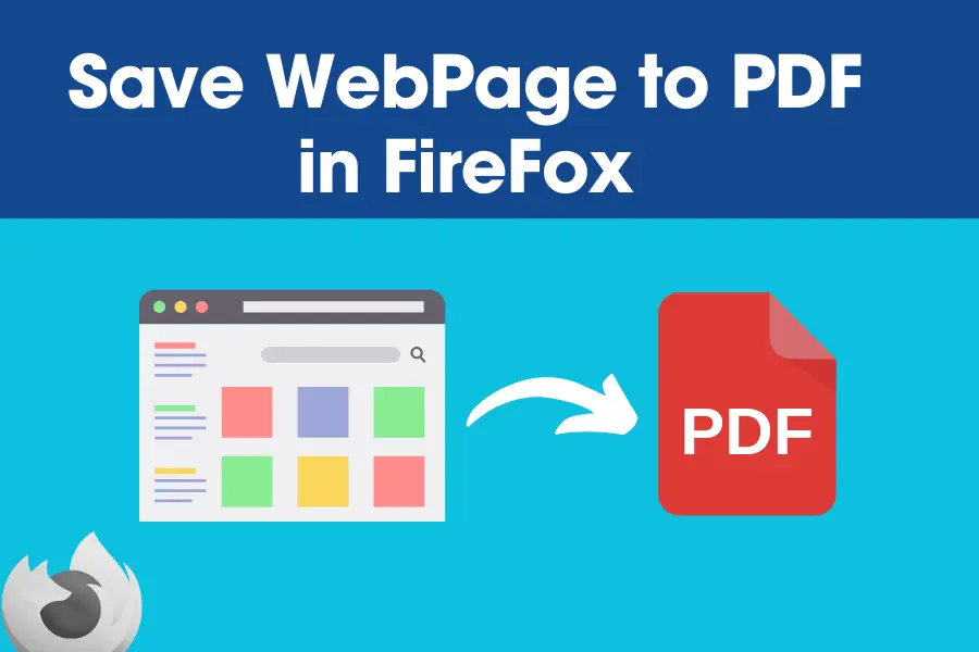 save webpage as pdf in Firefox